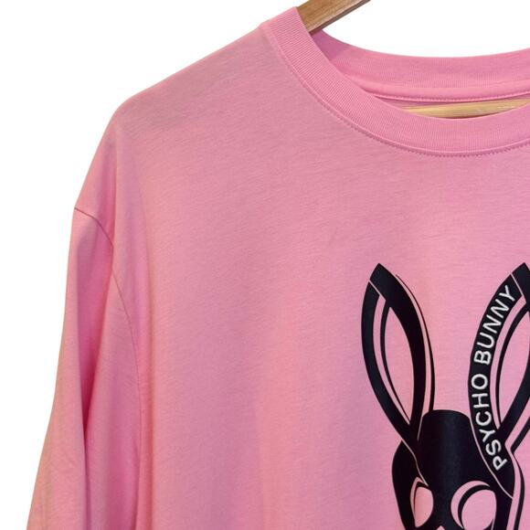 Psycho Bunny T-Shirt Size 9 3XL Pink Peru Logo Graphic Logo Pima Short Sleeve - Picture 3 of 16